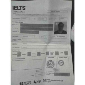 IELTS certificate